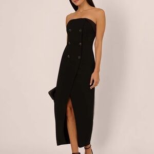 Adrianna Papell Black Strapless Dress